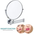 thumbnail image 2 of Wall Mirror, 8-Inch Wall Mounted Makeup Mirror, Premium Two-Sided Bathroom Vanity Mirror with Magnification, 360 Degree Swivel, Extendable Arm, No Light, for Bathroom Vanity, Round Shape (Color : Si, 2 of 7