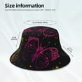 thumbnail image 6 of Bingfone Butterfly Bucket Hat For Men Women,Packable Reversible Printed Sun Hats,Fisherman Outdoor Travel Hiking Beach Caps, 6 of 9