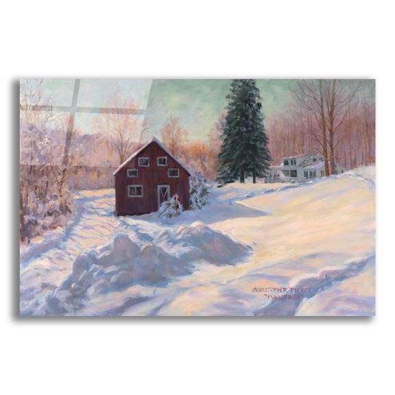 Epic Art 'From My Studio In Winter' by Christopher Pierce, Acrylic Glass Wall Art, 16"x12"