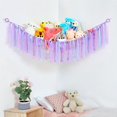 thumbnail image 2 of Zshan Stuffed Animal Toy Hammock Macrame Plush Hammock Boho Teddy Bear Stuffed Storage Hammock Storage Net Plush Net Teddy Hammock Hanging Corner Toy Storage Rack for Kids Room, 2 of 5