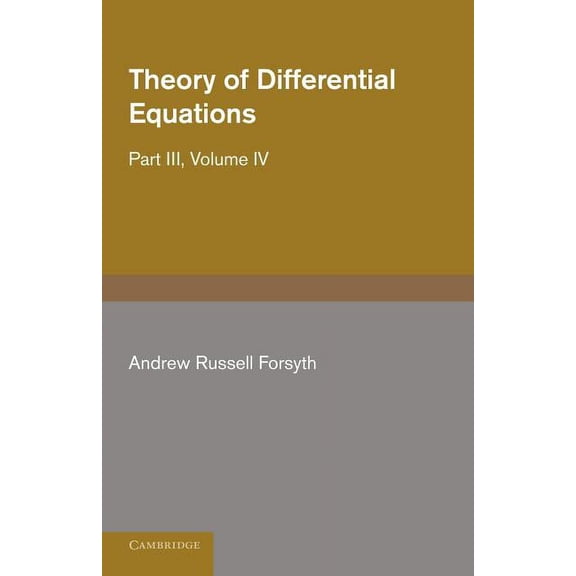 Theory of Differential Equations 6 Volum Theory of Differential Equations, (Paperback)