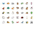 thumbnail image 4 of 35pcs-50pcs Cute Animal Stickers Wildlife Decals Zoo Stationery Stickers for Notebooks Laptops Suitcases, 4 of 9