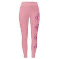 thumbnail image 4 of Lroveb Breast Cancer Awareness Leggings for Women Pink Ribbon Womens Print High Waisted Stretch Yoga Leggings Pink, 4 of 4