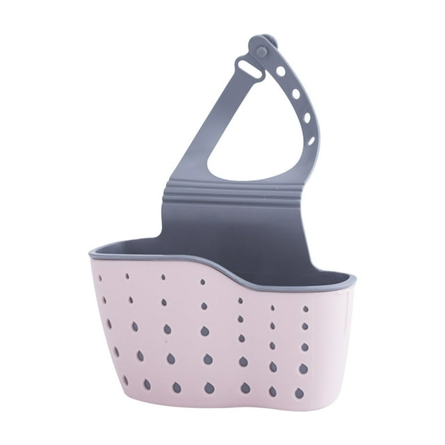 PVCS Kitchen Utensils Double-layer Sink Draining Basket Sponge Pool Storage Supplies Hanging Basket Draining Rack Clearance