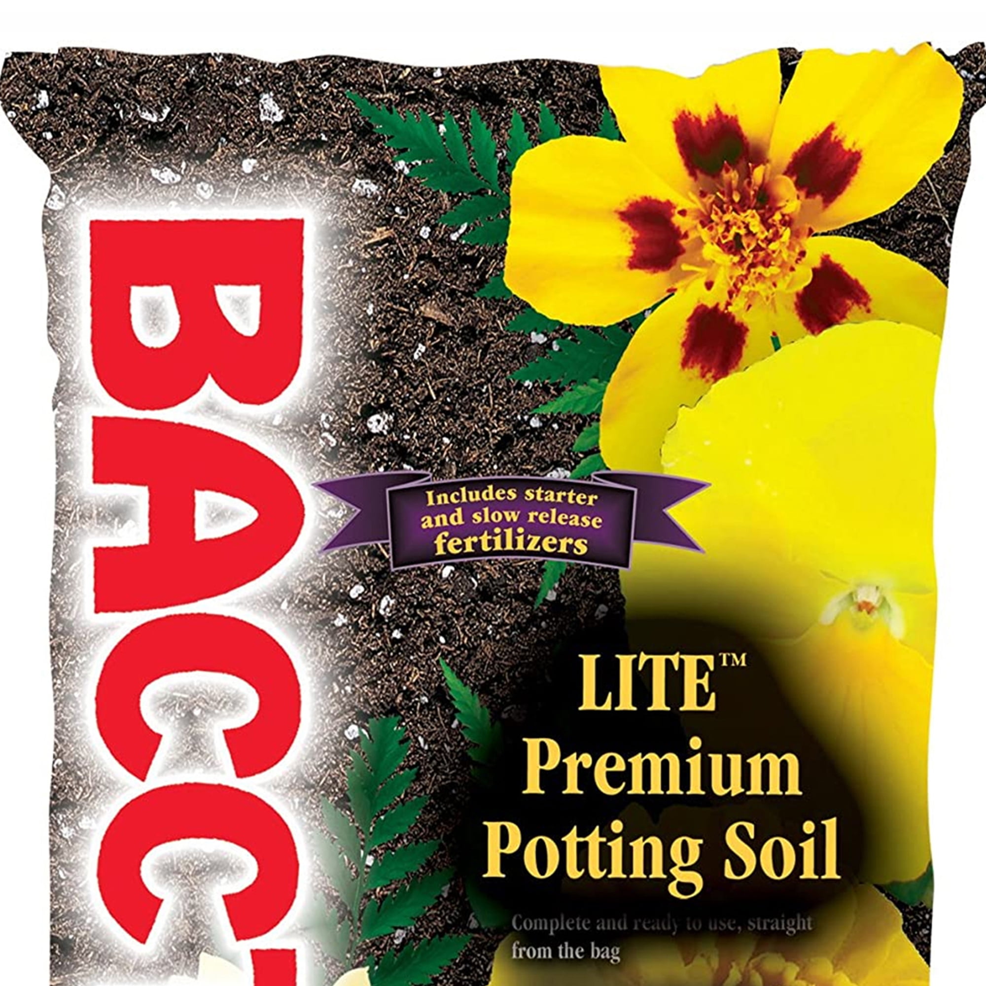 Michigan Peat Baccto Lite Premium Outdoor Potting Soil, 20 Quart (4 Pack)