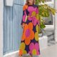 thumbnail image 3 of Vestido largo con flores de neón estilo años 60, vestidos de playa, conjuntos elegantes para mujer, vestido de verano para mujer coreana, 3 of 4