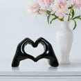 thumbnail image 6 of LAMIRO Heart Hand Figurine Heart-shaped Gesture Resin Statue Sculpture Home Office Wedding Party Desktop Decoration Ornament, 6 of 7