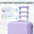 thumbnail image 6 of 2 Piece in ABS Spinner Wheel Luggage Sets, Hardside Suitcase with Combination Lock,20 inch Carry On Luggage 14 inch Cosmetic Case, 6 of 8