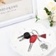 thumbnail image 4 of L Black Llavero acrílico de 160 piezas, discos de corazón transparentes en blanco con llavero, anillos y borlas, 4 of 5
