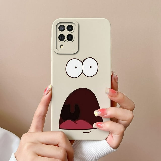 Case For Samsung A 12 M12 F12 Flower Astronaut Square Lens Protection Soft Liquid Silicone Back Cover For Samsung A12 A M F 12