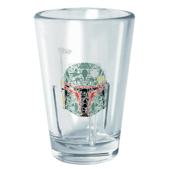 Star Wars Boba Fett Helmet Icons  Tritan Shot Glass Clear 2 oz.