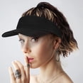 thumbnail image 3 of Gorra de béisbol con cola de caballo rizada: Peluca elegante para mujer - Cola de caballo alta con visera para uso diario y fiestas. Peluca sintética., 3 of 6