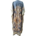thumbnail image 2 of Women's Long Kaftan Maxi Tunic Caftan Gown Top Night Dress One Size, 2 of 2