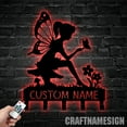 thumbnail image 4 of Craftnamesign Custom Flying Fairy Metal Key Holder, Key Fairy Lovers Key Holder, Metal Coat Rack, 4 of 5