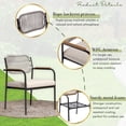 thumbnail image 5 of Patio Dining Chairs Set of 6, Wicker Outdoor Chairs for All Weather, Rattan Dining Chairs with Removable Cushions for Deck, Garden or Indoor Use, Beige, 5 of 9