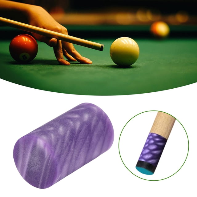 Quzzie Billiard Cue Ferrule Repair Accessory Resin Replacement Tool Part Snooker Pool Cue Ferrule Easy to Install Tip Suitable for Home Recreation Tournament Play Personal Use Purple