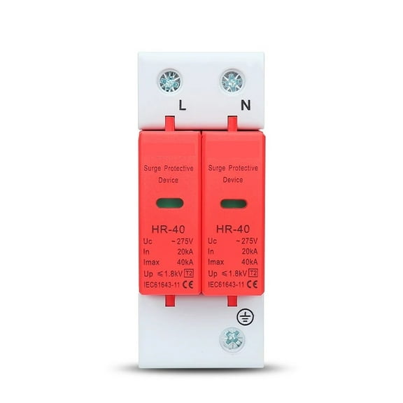 House AC 385V SPD Lightning Surge Protector 1P 2P 3P 4P Solar PV Low-Voltage Arrester Device with Options for 20KA-60KA Protecti