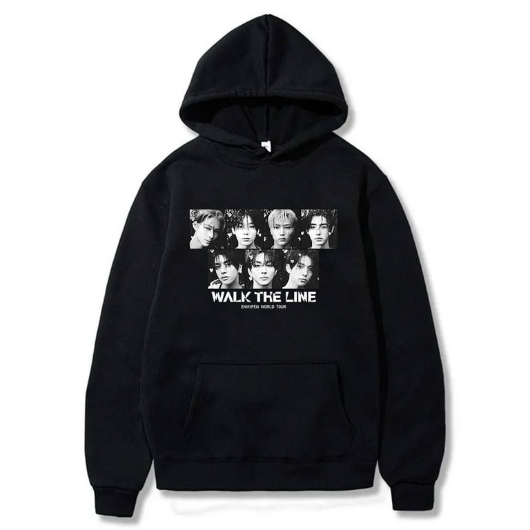 Kpop ENHYPEN Walk The Line World Tour Photo Hoodies Cosplay