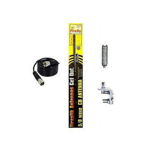 NEW CB RADIO FIRESTIK FL3, FL3B 3FT CB ANTENNA BLACK, 9FT COAX, MOUNT, SPRING