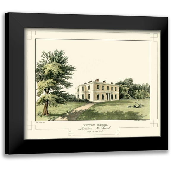 Greenwood, C.J. 14x12 Black Modern Framed Museum Art Print Titled - Lancashire Castles I