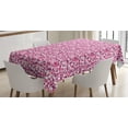 thumbnail image 1 of Animals Tablecloth, Primitive Geometric Animal Figures Such as Rhino Goat Koala and Lemur, Rectangular Table Cover for Dining Room Kitchen, 60 X 84 Inches, Pink Dark Magenta White, by Ambesonne, 1 of 3