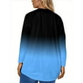 thumbnail image 4 of Abcomgle Plus Size Womens Tops Dressy Summer Crew Neck Tshirts Tie Dye Graphic Tees Long Sleeve Blouses Dressy Casual Womens Clothing,L, 4 of 5