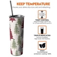 thumbnail image 6 of 20oz Multicolor Christmas Tree Pattern Skinny Tumblers Stainless Steel Tumbler with Lid and Straw,Vacuum Insulated Double Wall Travel Tumbler Cups with Cleaning Brush for Coffee,Tea, 6 of 6
