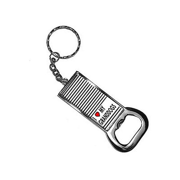 I Love Heart My Granddogs Bottle Opener Keychain