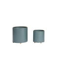 thumbnail image 2 of Rhys Blue-Green Planter Pot with Peg Leg Planter Base - (Small & Medium Set), 2 of 5