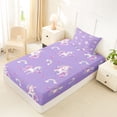 thumbnail image 4 of Metsweet Kawaii Unicorn Twin Sheets 3pcs, Princess Diamond Rainbow Bedding,1 Fitted Sheet, 1 Flat Sheet and 1 Pillowcase, 4 of 5