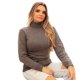 thumbnail image 1 of Blusa Mujer Manga Larga Cuello Alto Tricot Sweater Cacharrel Basic Elastano Deng Xun unisex, 1 of 2