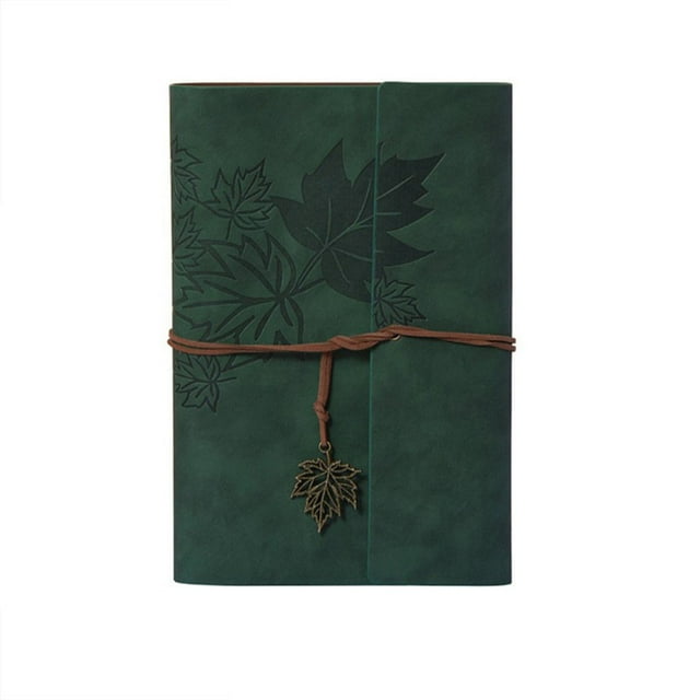 PENGXIANG Loose-leaf Refillable Notebook Lightweight Portable Notebook for Travelers Writers Brown A7