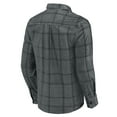 thumbnail image 3 of Men's Darius Rucker Collection by Fanatics Gray Cleveland Browns Micro Corduroy Plaid Button Up Shirt, 3 of 6