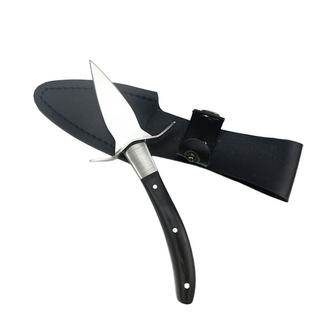stanreset Stainless Steel Oysters Shucking Knife Easy Open Oysters Tool No Damage To Meat. Sharp Edge Opens black
