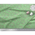 thumbnail image 2 of Soimoi Green Cotton Duck Fabric Dots & Circle Geometric Print Fabric by Yard 42 Inch Wide, 2 of 3