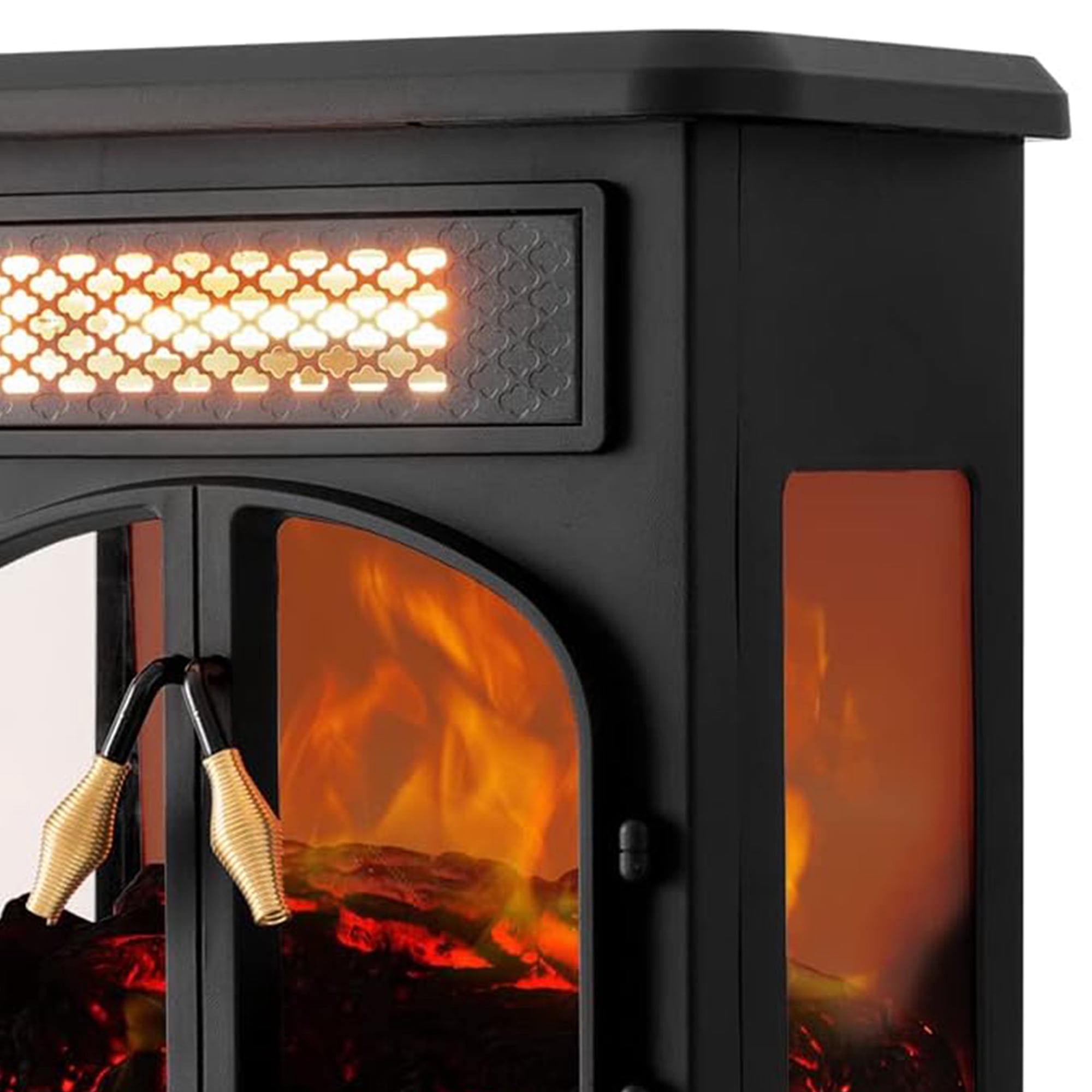 selectric Freestanding Portable Electric Fireplace Heater Stove w/ Remote