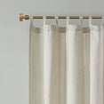 thumbnail image 4 of Madison Park Faux Linen Tab Top Fleece Lined Light Filtering Window Curtain Thermal Insulation Panel, Natural, 50x84", 4 of 5