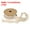 Apricot, variant on 2pcs 1.5 Inch 10 Yard Satin Double Ruffle Edge Ribbon White Solid Color for Hair Bows Sewing Gift