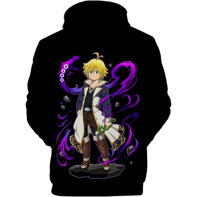 Cosplay Life 7 Deadly Sins 3D Printed Unisex Pullover Hoodie Nanatsu no Taizai Kangaroo Pocket Japanese Anime Manga Cosplay 4 S
