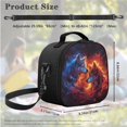 thumbnail image 5 of Jeiento Wolf Backpack for Kids 6-8/8-10 with Lunch Box 3 in 1 Elementary School Bookbags for 1st Grade Boys and Lunchbox Set Back Pack Lunch Bag Pencil Case Primary Book Bags Back Pack Abstract Fire, 5 of 7
