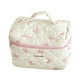 thumbnail image 2 of Bolsa de maquillaje, bolsa de aseo con asa, bolsa de cosméticos resistente, organizador de cosméticos de viaje portátil, bolsa organizadora de lavado rosa, 2 of 8