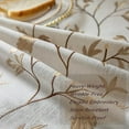 thumbnail image 3 of Namzi Tablecloth for Dining Table Rustic Table Cover, Farmhouse Kitchen Table Cloth, Cotton Linen Fabric Small Rectangle Table Cloths for 6 to 8 Seats, Beige, Coffee Leaf, 55x86 Inch, 3 of 5