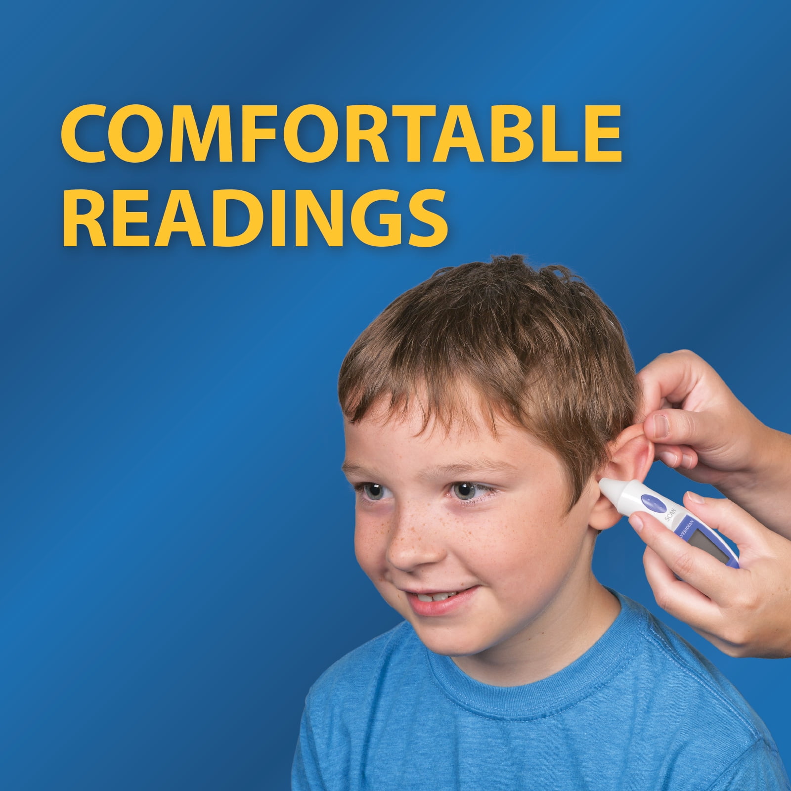 Veridian 1-Second Ear Thermometer | Tympanic Infrared Measurements | Fever Alert, Backlit Display