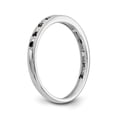 thumbnail image 6 of Solid 14K White Gold Black and White Diamond Wedding Band Ring Size 6 (.23 cttw.), 6 of 8