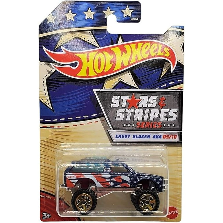 Hot Wheels American Stars and Stripes Bundle of 8 Red White Blue