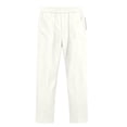 thumbnail image 5 of Men's Straight Leg Casual Dress Pants Elastic Waist Drapey Double Pleats Business Pants Solid Color Loose Fit Casual Commute Pants with Pockets, 5 of 7