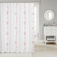thumbnail image 2 of Bowknot Shower Curtain,Pink Lines Bathroom Curtain,Teens Woman Bathtub Decor,3D Bow Butterfly Waterproof Curtain White Modern Sweet Bath Curtain,12 Hooks,72"Wx72"L, 2 of 5