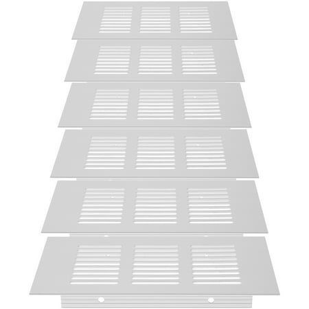 

6 Pcs Rectangular Cowl Grille Cabinet Air Vent Aluminum Alloy Furniture Accessories Ventilation Cover