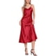 thumbnail image 2 of CURVOSPORT Vestido de satén para mujer, tirantes de espagueti, escote en V, elegante vestido maxi deslizante XL rojo, 2 of 6