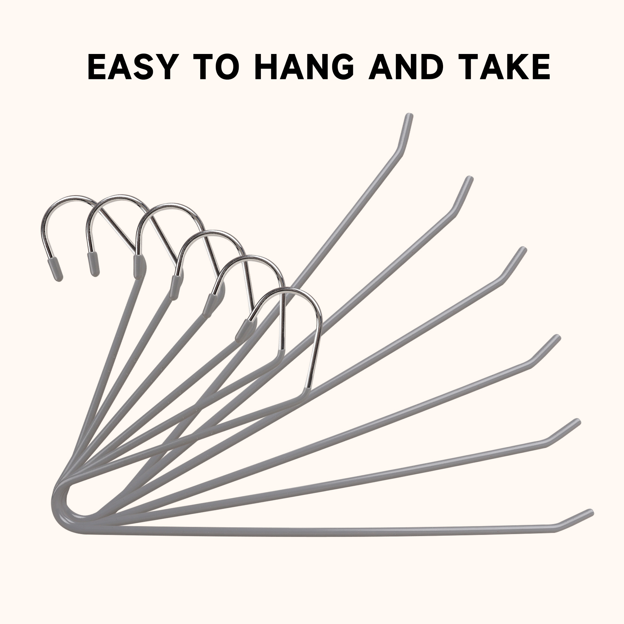BP4U 36-Pack Open-Ended Metal Pants Hangers with Non-Slip Coated, Heavy Duty Space Saving Steel Towel & Scarf Hangers for Jeans, Trousers, Dresses & Bath Towels(Grey)